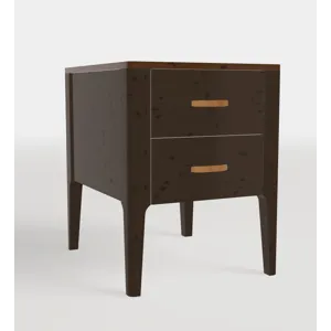 Toulon Chairside Chest - Black Rustic Cherry