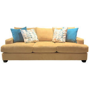Waffle Gold Upholstered Sofa