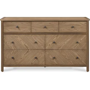 Sun Haven 7-Drawer Dresser - Walnut and Oak Finish