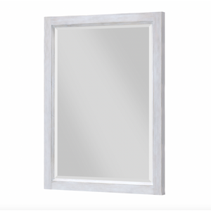Geneva - Rectangular Dresser Mirror - Distressed White Finish