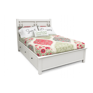 2 West Full Storage Bed - Linen White 