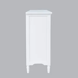 Westport 58" Glass Door Sideboard Cabinet a€“ Cottage Transitional Buffet With Adjustable Shelves