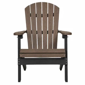 Cambridge Adirondack Outdoor Folding Chair - Brazilian Walnut/Black