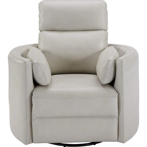 Radius - Florence Ivory Power Cordless Swivel Glider Recliner