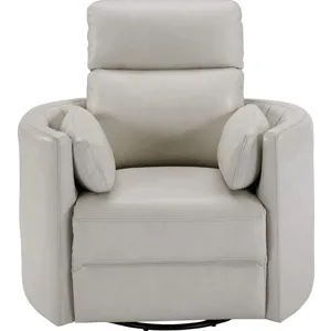 Radius - Florence Ivory Power Cordless Swivel Glider Recliner