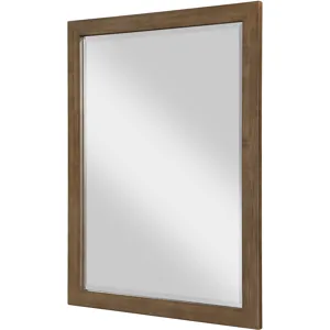 Sun Haven Beveled Mirror - Walnut and Oak Finish