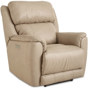 Tuscany 212 Zero Gravity Power Leather Recliner - Stonewash