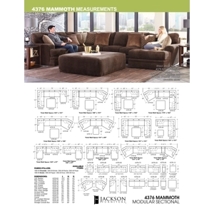 Mammoth 3 PC Sectional - Smoke