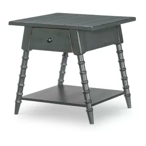 Vintage Market Bobbin Leg Drawer End Table - Mallard Green