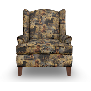 Andrea Stationary Chair - Dark Walnut