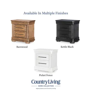 Vintage Market Nightstand 2 Drw W Power
