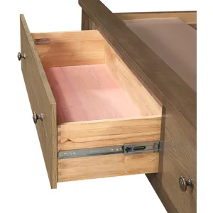 Sun Haven Storage Bed - Oak and Walnut Finish