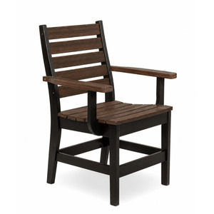 Sienna Outdoor Arm Chair - Brazilian Walnut/Black