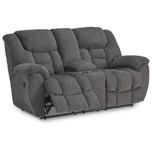 Foreside Reclining Loveseat with Console