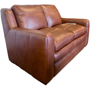 Berlin Chestnut Leather Loveseat