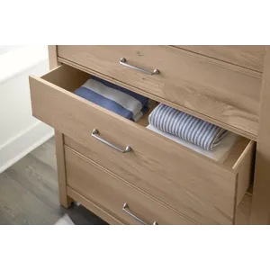 Tide & Timber-Clear Oak Chest 5 Drawer