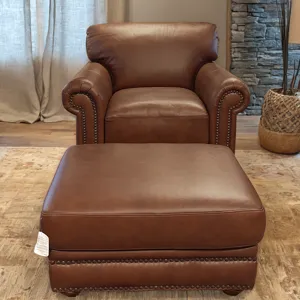 London Walnut Leather Chair