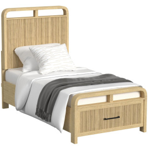 Ridgemont Cal King Storage Bed in Natural