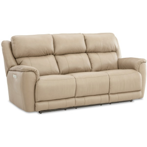 Tuscany 212 Zero Gravity Power Leather Sofa - Stonewash
