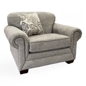 Monroe Chair &amp; 1/2 - Lucille Mushroom w/Garcia Toast Pillow