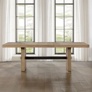 Aubrey 78-96" Dining Table, 4 Side Chairs, 2 Arm Chairs, Brown