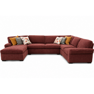 Fletcher 3 PC Sectional with Chaise - Plum