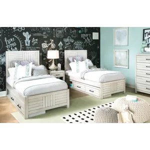 Summer Camp White Underbed Storage Unit White Fin