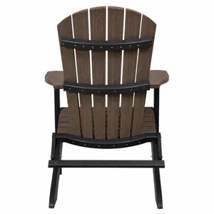Cambridge Adirondack Outdoor Folding Chair - Brazilian Walnut/Black
