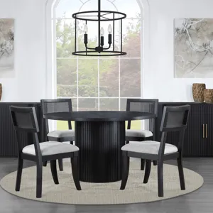 Colvin Black Cane Side Chair