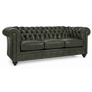 Huntsman Forest Leather Chesterfield Sofa