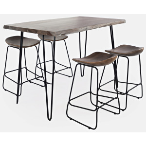 Nature's Edge 5 Piece Counter Height Table Set - Slate