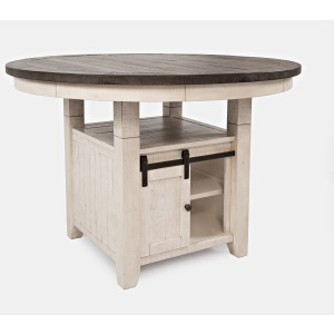 Madison County Round Adjustable Dining Table - Vintage White