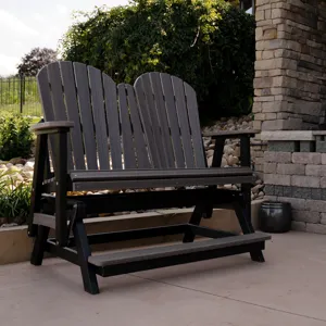Cambridge Outdoor Double Counter Glider Chair - Coastal Grey/Black