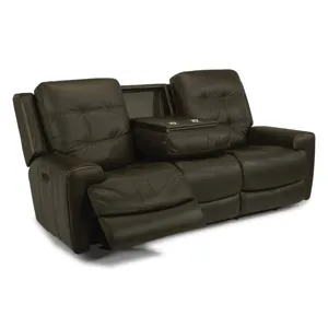 Wicklow Leather Power Reclining Sofa with Power H