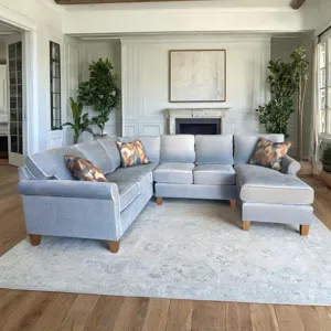 Posh Blue 3 Piece Sectional