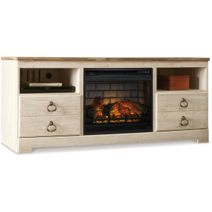 Willowton 64" TV Stand with Electric Fireplace