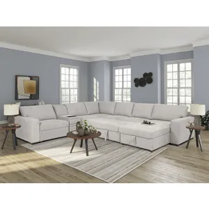 Flaglere 5-Piece Sectional with Pop Up Sleeper and Chaise