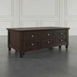 Brentwood Modern Transitional Lift-Top Coffee Table With Storage