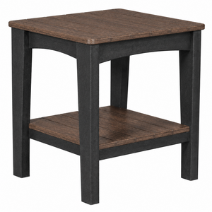 21" Outdoor End Table - Brazilian Walnut/Black