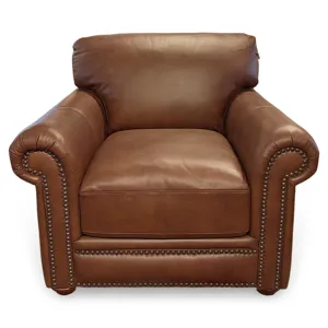 London Walnut Leather Chair