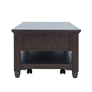 Brentwood Modern Transitional 50" Coffee Table With Storage And Caster Wheels
