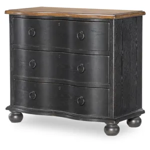 Vintage Market 3 Drawer Accent Chest - Kettle Black / Barnwood 