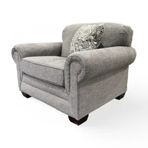 Monroe Chair &amp; 1/2 - Lucille Mushroom w/Garcia Toast Pillow