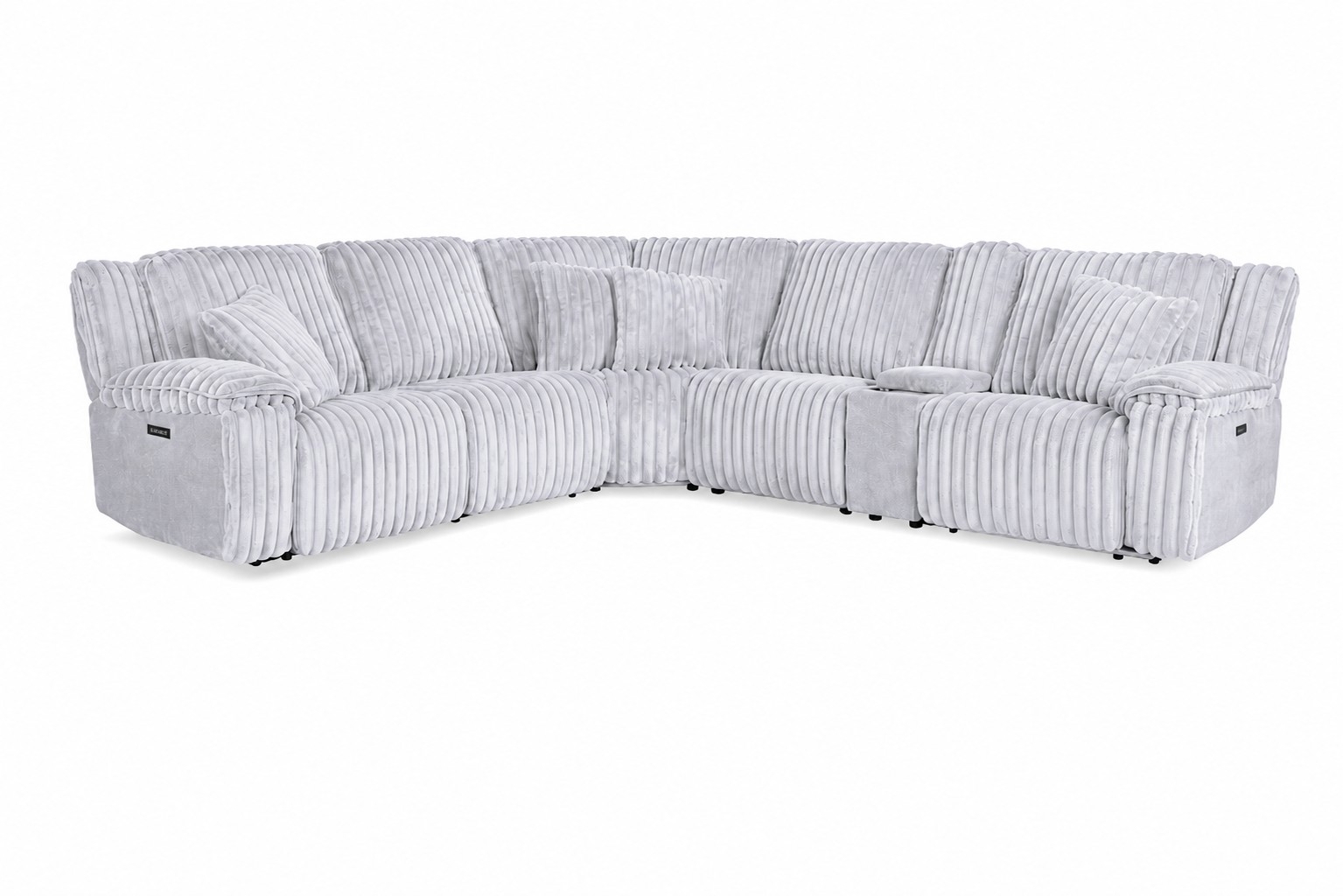 Presley Fog 6 Piece Power Reclining Sectional 70718-6PC-PRESFOG