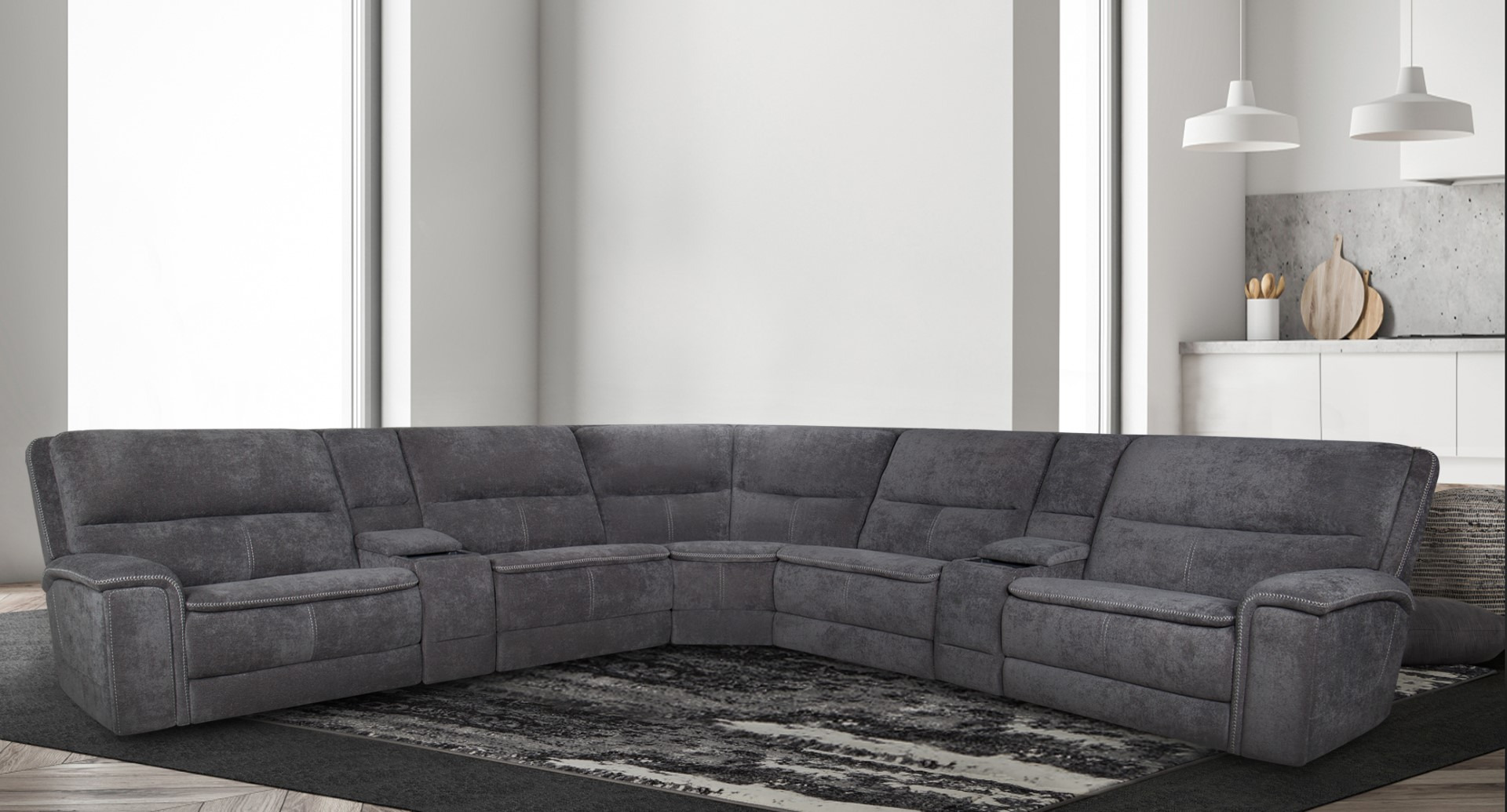 Trento 7 PC Power Reclining Sectional - Thumbnail 2