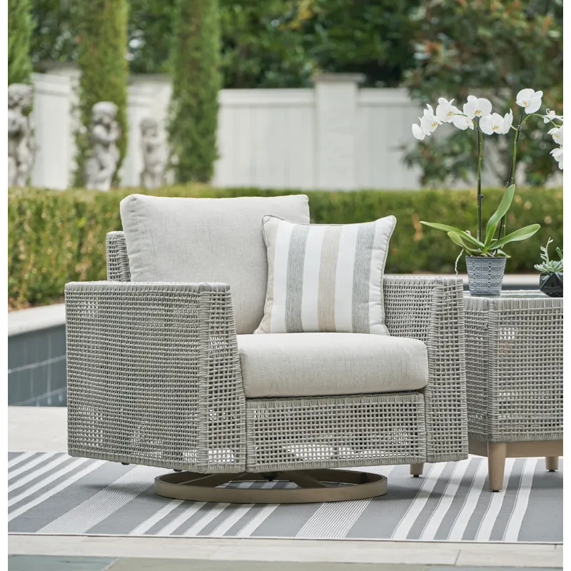 Seton Creek Outdoor Swivel Lounge with Cushion