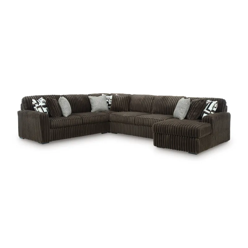 Midnight-Madness 4-Piece Sectional with Chaise
