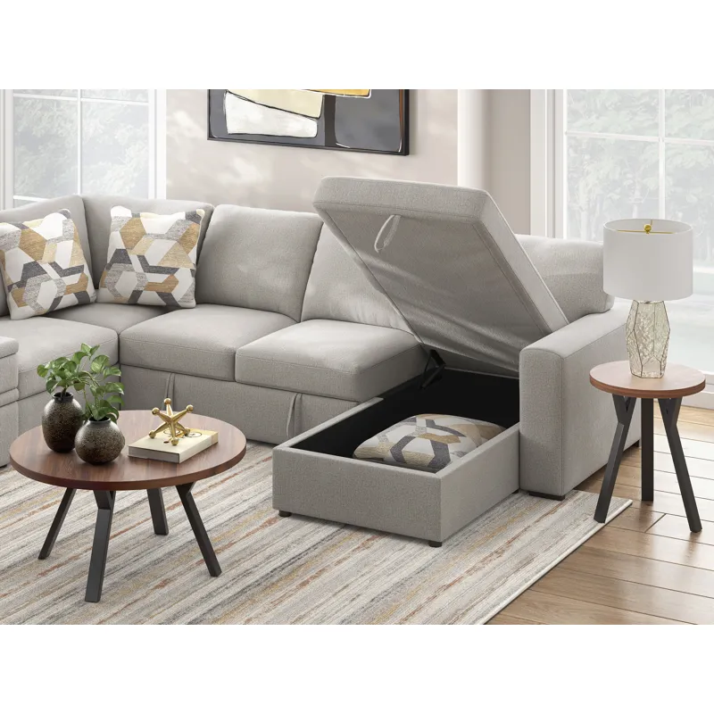 Flaglere 5-Piece Sectional with Pop Up Sleeper and Chaise