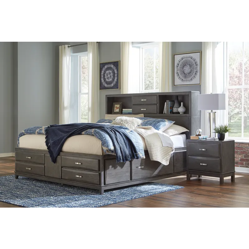 Caitbrook Queen Storage Bed with 8 Drawers