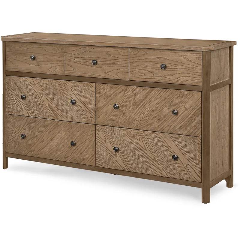 Sun Haven 7-Drawer Dresser - Walnut and Oak Finish